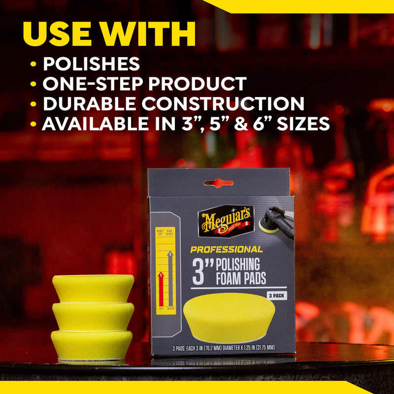 Load image into Gallery viewer, MEGUIAR'S Pads 3 INCH FOAM POLISHING PADS - 3 PACK
