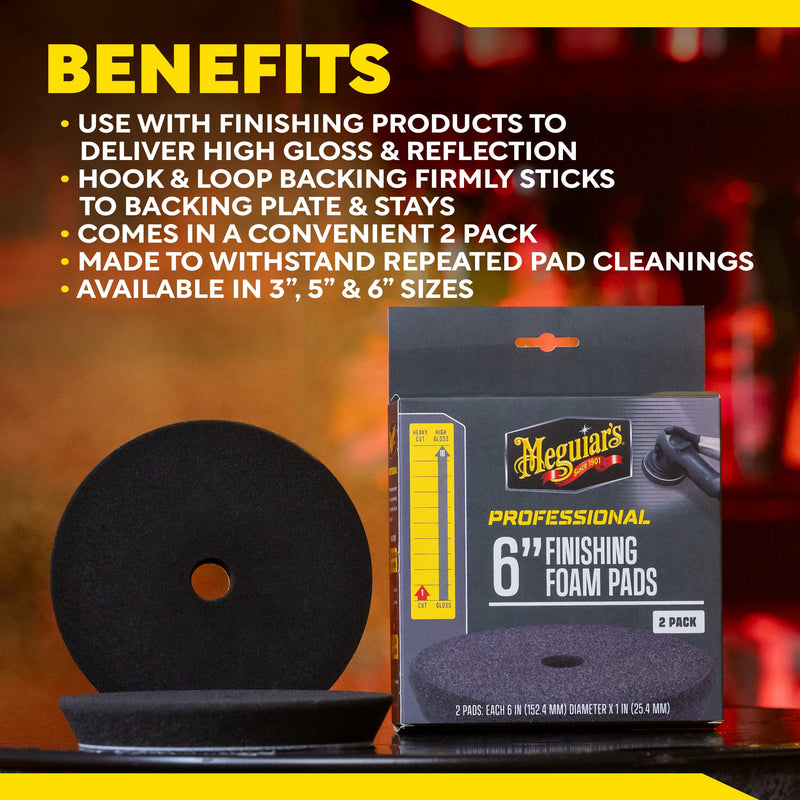 Load image into Gallery viewer, MEGUIAR'S Pads 6 INCH FINISHING FOAM PADS - 2 PACK