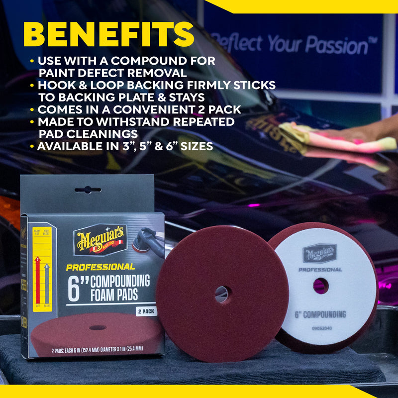 Load image into Gallery viewer, MEGUIAR'S Polishing 6 INCH COMPOUNDING FOAM PADS - 2 PACK