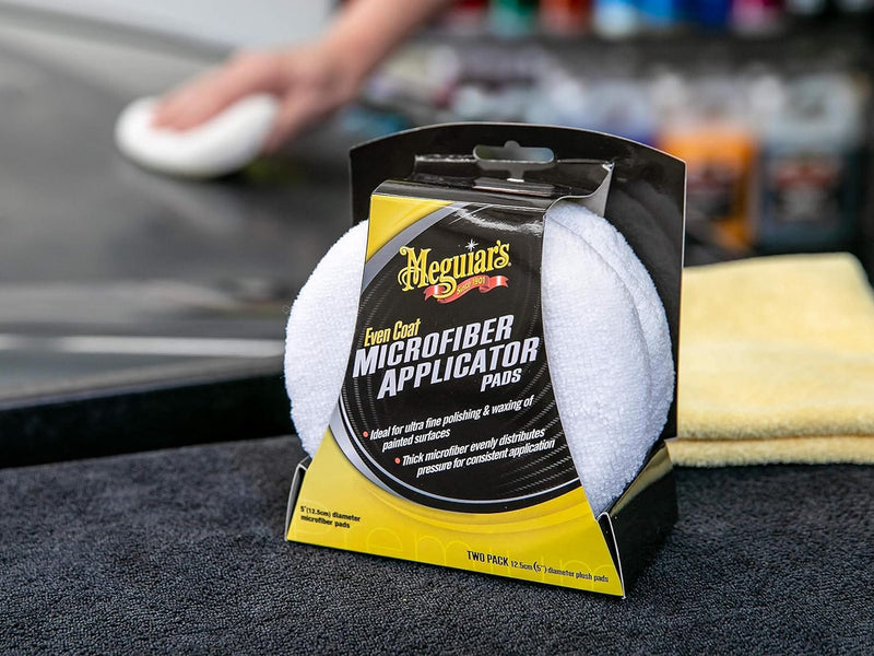 Load image into Gallery viewer, MEGUIARS Accessories Even-Coat Microfibre Applicator Pads Twin Pack - 12.5cm