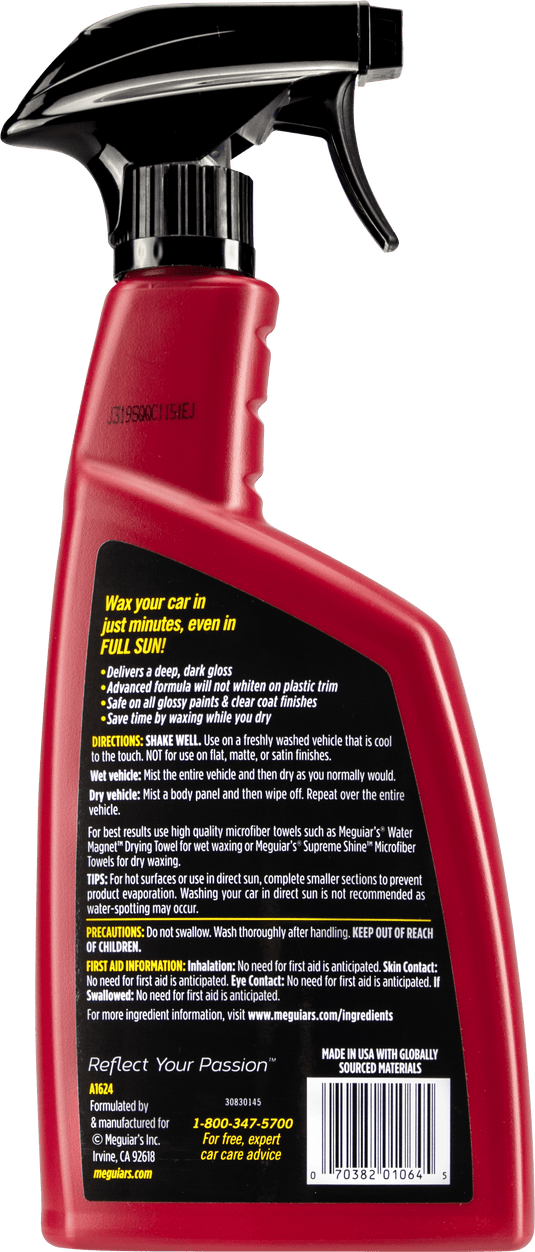 MEGUIARS Wax, Seal & Protect Quik Wax High Gloss Spray - 710ml