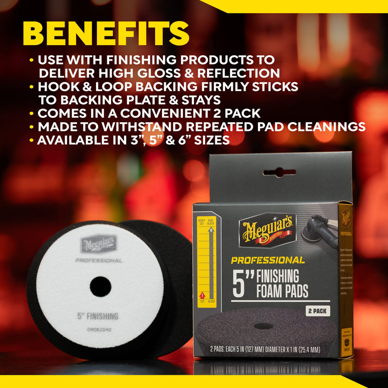 Load image into Gallery viewer, MEGUIAR'S Pads 5 INCH FINISHING FOAM PADS - 2 PACK
