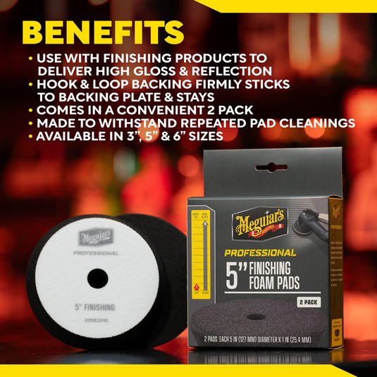 MEGUIAR'S Pads 5 INCH FINISHING FOAM PADS - 2 PACK