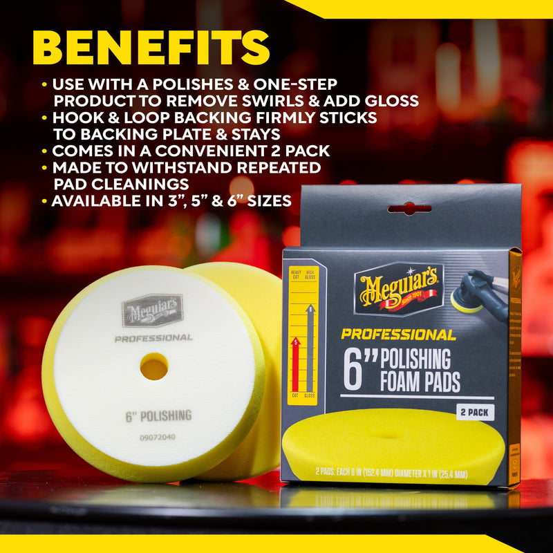 Load image into Gallery viewer, MEGUIAR'S Pads 6 INCH FOAM POLISHING PADS - 2 PACK
