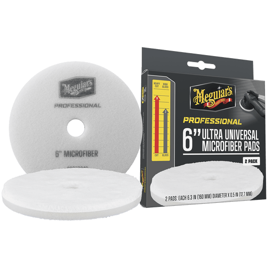 MEGUIAR'S Pads 6 INCH UNIVERSAL MICROFIBER PADS - 2 PACK