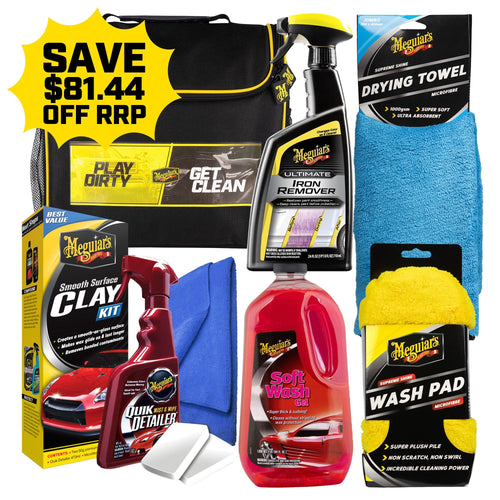 MEGUIAR'S Wax, Seal & Protect Preshine Decontamination Bundle