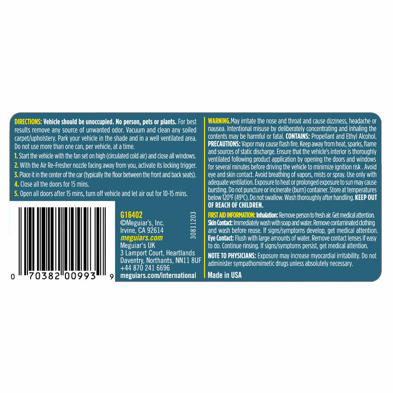 Load image into Gallery viewer, MEGUIARS Air Fresheners Air Re-Fresher New Car Scent - 57g
