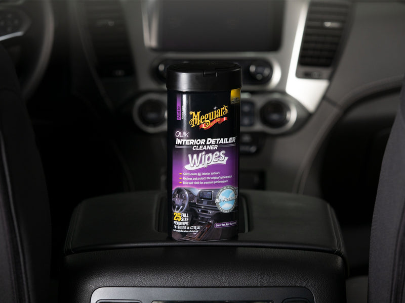 Load image into Gallery viewer, MEGUIARS Cleaners &amp; Protectants Quik Interior Detailer Cleaner Wipes - 25 Pack
