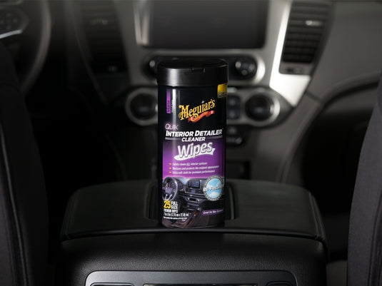 MEGUIARS Cleaners & Protectants Quik Interior Detailer Cleaner Wipes - 25 Pack
