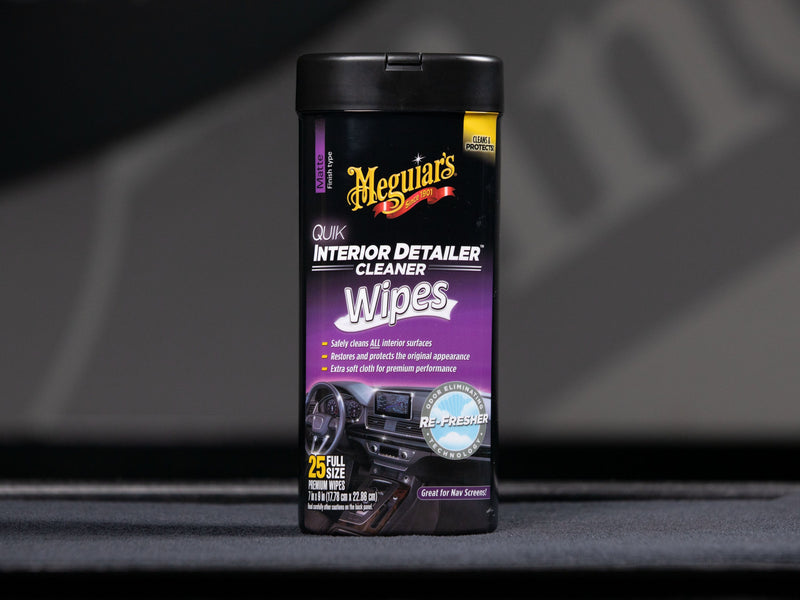 Load image into Gallery viewer, MEGUIARS Cleaners &amp; Protectants Quik Interior Detailer Cleaner Wipes - 25 Pack
