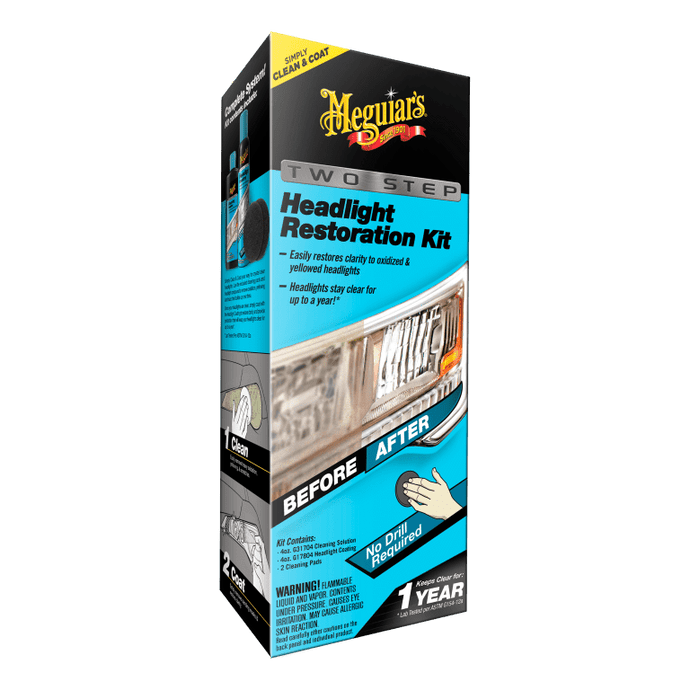 MEGUIARS Glass & Headlights Two Step Headlight Restoration Kit