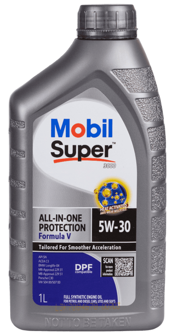 MOBIL Semi Synthetic Engine Oil Mobil Super AIOP Formula V 5W-30 - 1L