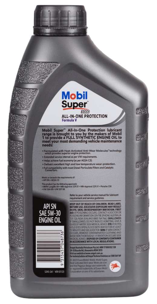 MOBIL Semi Synthetic Engine Oil Mobil Super AIOP Formula V 5W-30 - 1L