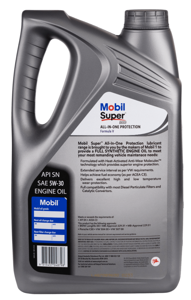 Load image into Gallery viewer, MOBIL Semi Synthetic Engine Oil Mobil Super AIOP Formula V 5W-30 - 5L
